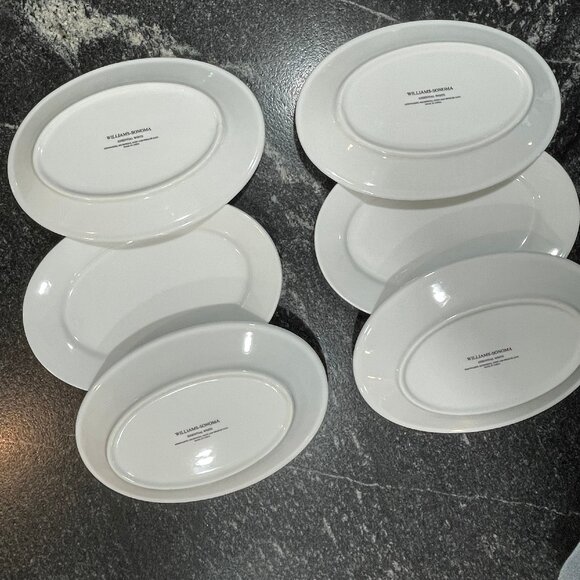 SOLD - Williams Sonoma Oval 11 1/2 inch Steak Plate Chop Plate, 2 Plates, - Picture 7 of 10